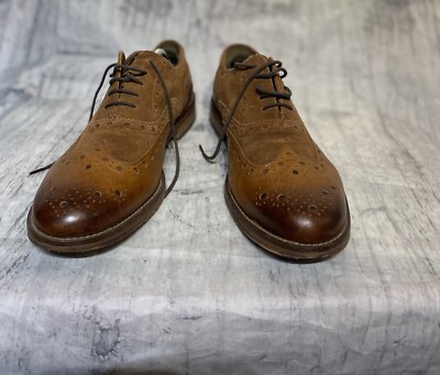 Chapman Moore Mens Tan leather/suede brogue shoes UK10 Ref B30 UK