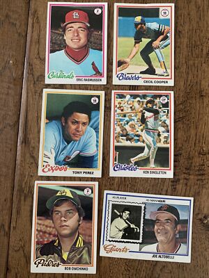 MINT 1978 Topps #15, 65, 154, 164, 256, 261, 281 complete your set!