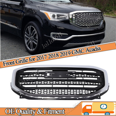 Chrome Front Bumper Grille Assembly For GMC Acadia SL/SLE 2017-2019 – ABS Plastic, Direct Fit