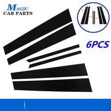 4dr Black Window Door Pillar Posts Cover Trims 2003-2007 For Honda Accord Sedan