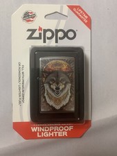 Zippo 207 Casino Wolf Design, Genuine Windproof Lighter, NIB, MADE IN USA