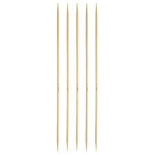 5Pcs Bamboo Knitting Needles Double Pointed US 1.5(2.5mm) 7.9 Inch(20cm) Yellow