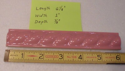 1 pc. Carnation Pink: 6'' Glossy Ceramic Pencil - Liner - Sizzle by Florida Tile