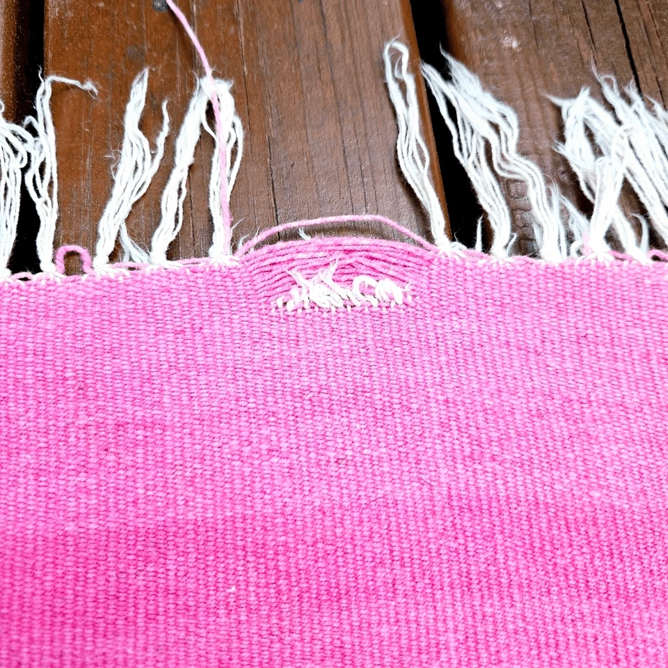 Alfombra de playa con flecos de algodón a rayas anudada a mano alfombra de tiro al aire libre 3x6 Foto 4 de 4