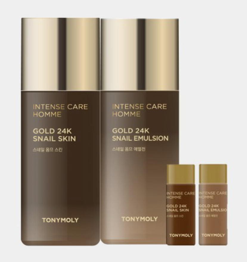 Tonymoly Intense Care Homme Gold 24K Snail 2pcs Set Moisturizing K