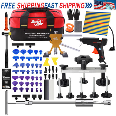 PDR Car Body Dent Paintless Repair Tool Dent Puller Plastic Glue Tabs Tool kit*