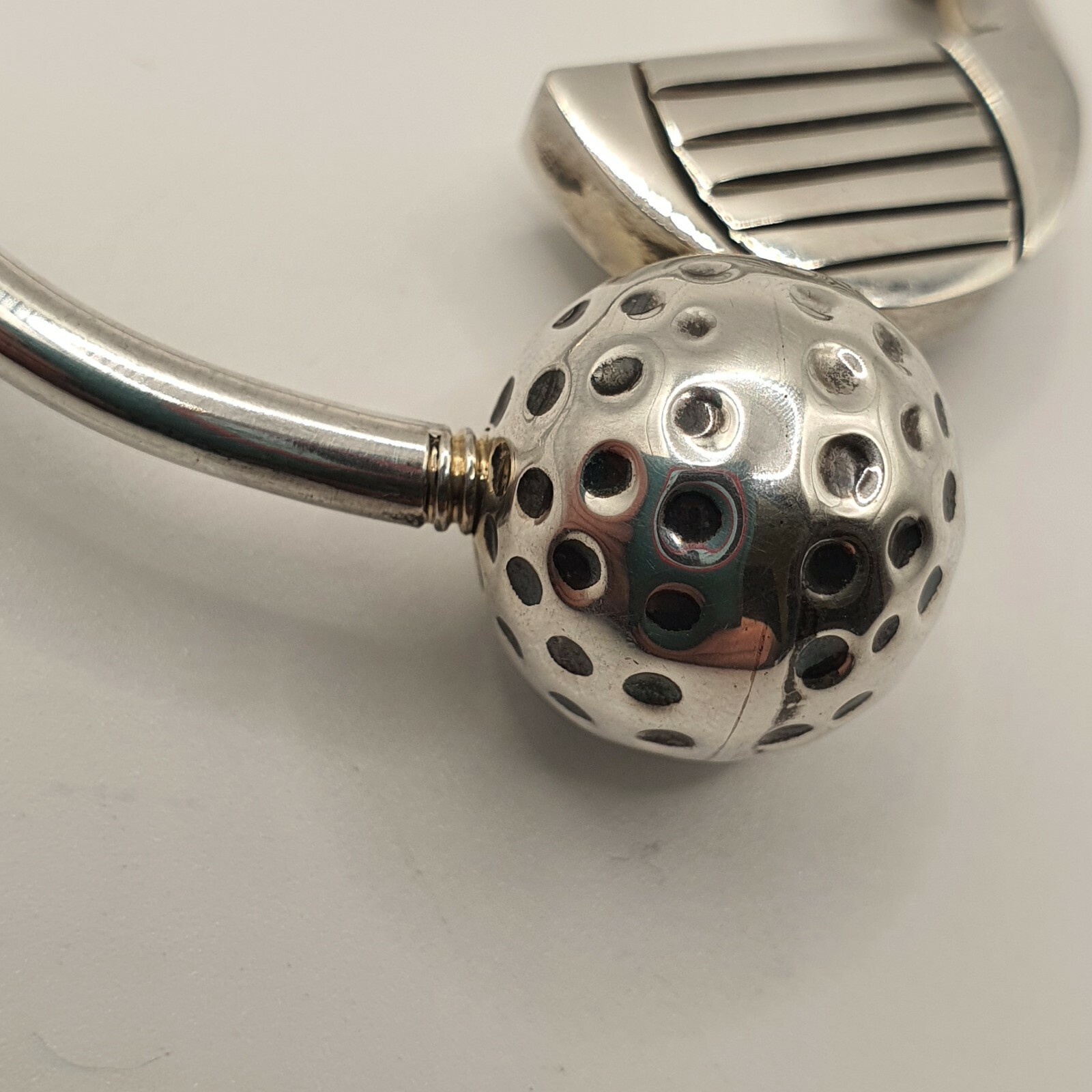 Photo 3 of Sterling Silver Golf Club Keyring, Taxco Mexico TA-127 25grams M22