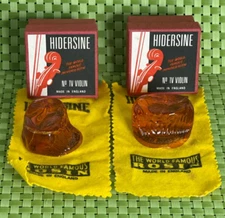 2 HIDERSINE 1V VIOLIN Rosin Made in England Open Box - Comes in Irregular Shape