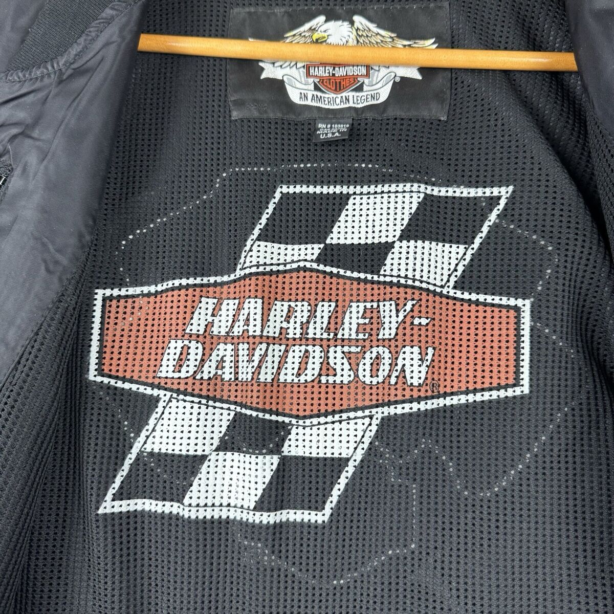 Vintage Harley Davidson Bomber Jacket 2XL Black Full Zip 4 Vintage Harley Davidson Bomber Jacket 2XL Black Full Zip 4