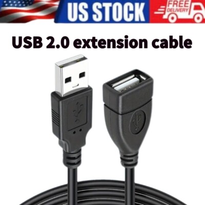 High-Speed USB-USB Extension Cable USB 2.0 Adapter Extender Cord Male/Female LOT