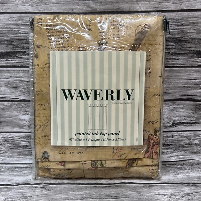 1 Waverly 100% Cotton Golf Sport Theme Drape Curtain Brown 43 x 78''+4'' One Panel
