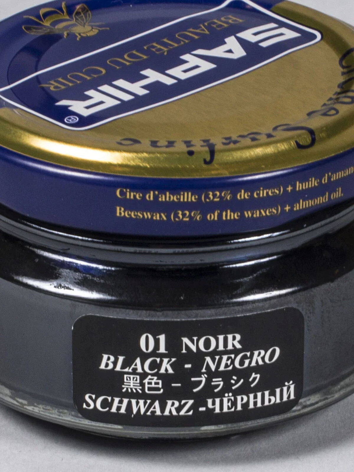 BLACK 01 Creme Surfine SAPHIR Beaute Du Cuir Shoe Boot CREAM POLISH 50 mL AVEL