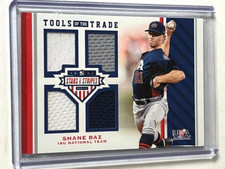 Shane Baz 2017 Panini USA Baseball Stars & Stripes Quad Patch #33 # /199