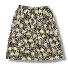 Vintage Sag Harbor Brown Tan Floral Midi Skirt Women s Plus Size 1X Cottagecore