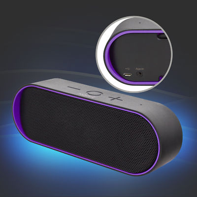 Bluetooth Lautsprecher Box XQUISIT xqS10 mit Subwoofer und 6 Watt Leistung lila
