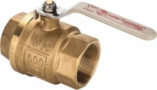 Value Collection 2" Pipe, Full Port, Brass UL Listed Ball Valve Inline - Two ...