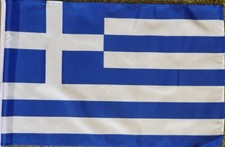 Greece Flag 18" sleeved Cyprus Greek Islands Athens Rhodes holiday Tourism bar