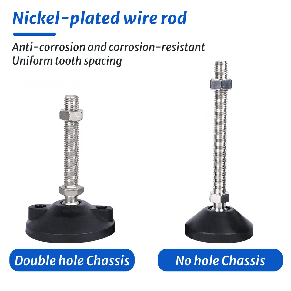 Leveling Machine Feet M6 M8 M10 M12 M16 Screw in Height Tilting Feet Adjustable - image 2 of 4