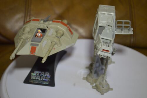 Star Wars 1995 Action Fleet Hoth SNOWSPEEDER + AT AT INCOMPLETE - Picture 1 of 13
