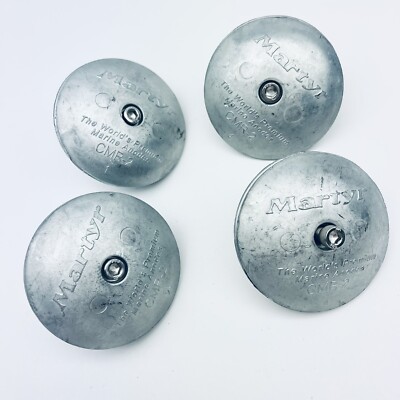 LOT OF 4 MARTYR CMR 2 RUDDER / TRIM TAB DISC ANODDES (2-13/16- Inch) MMR02