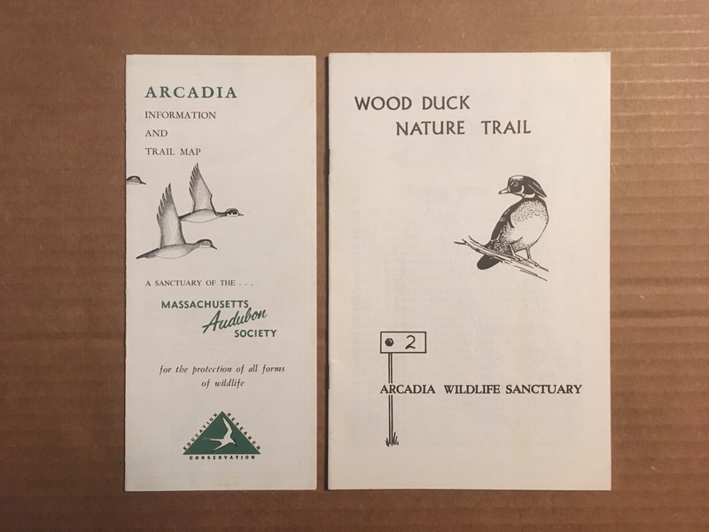 Vintage 1960s ARCADIA WILDLIFE SANCTUARY MASSACHUSETTS AUDUBON SOCIETY Brochures