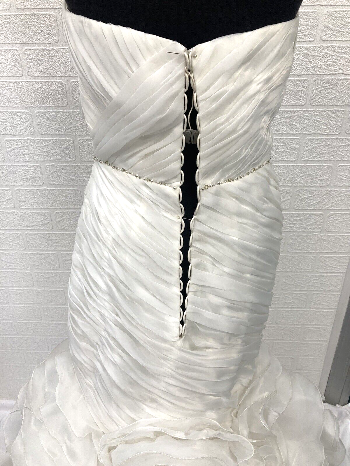 Lavalia London Small Ivory Strapless Beaded Mermaid Trumpet Ruffle