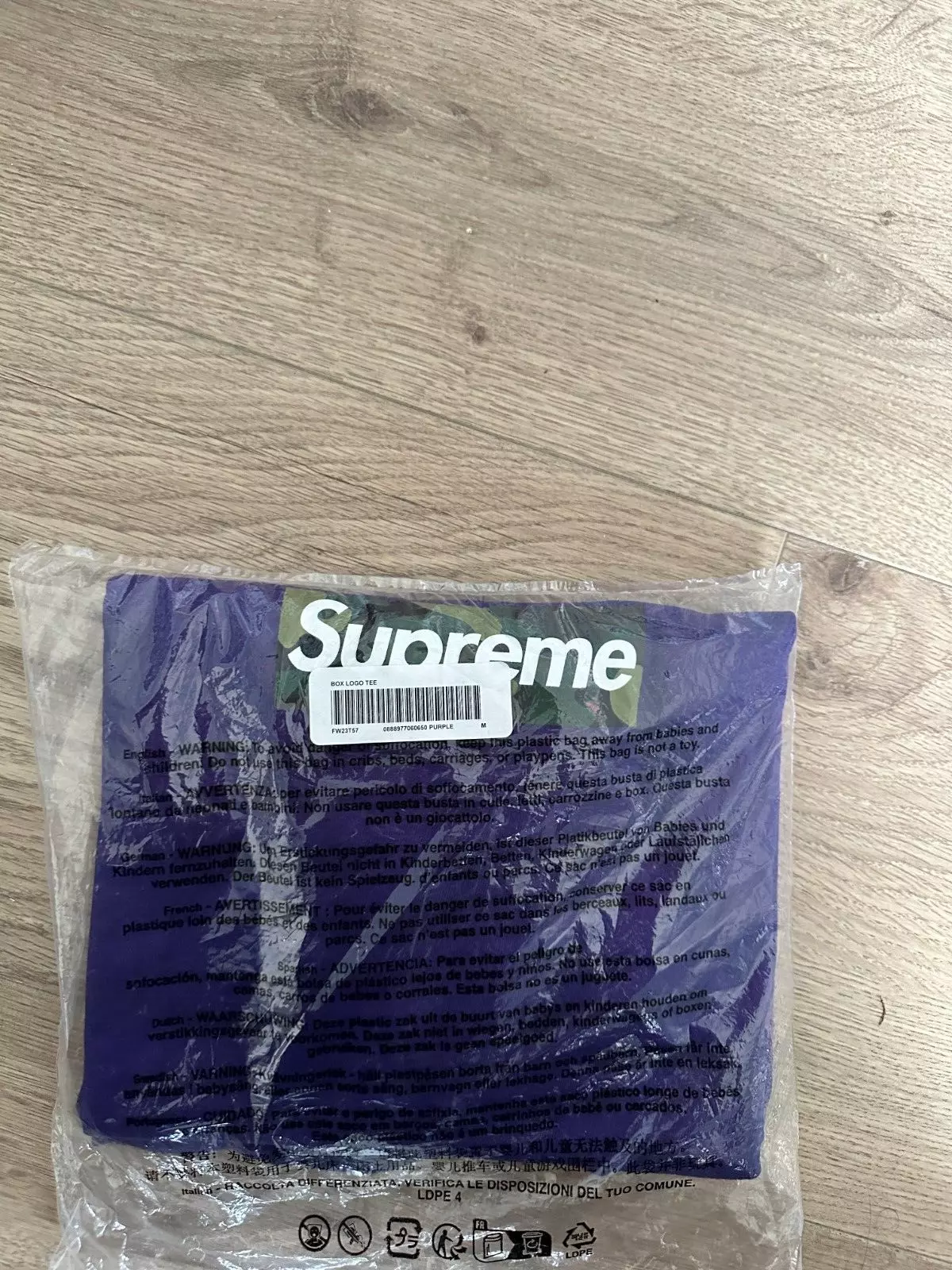 Tee shirt Supreme FW23 Camo Box Logo   Violet   Taille Medium   Neuf