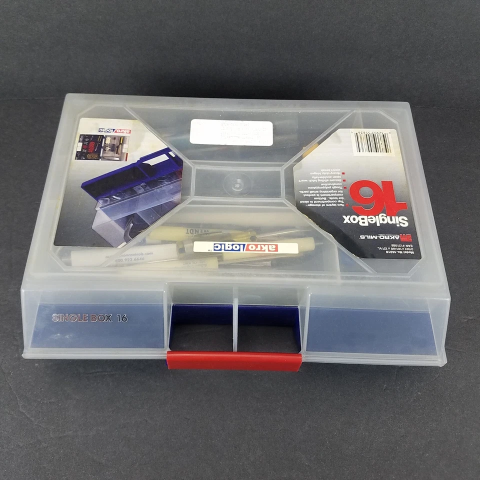 Akro-Mils SingleBox 16 Utility Storage Organizer Lot of Tools Picture Hanging - Image 2 of 4