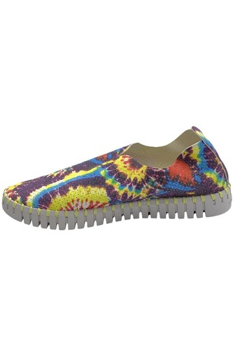 Ilse Jacobsen Perforated Slip-On Shoes Printed Tulip Tie Dye - Picture 2 of 5
