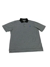 FootJoy TPC Sawgrass Golf Polo Black White and Grey Stripes Size XL