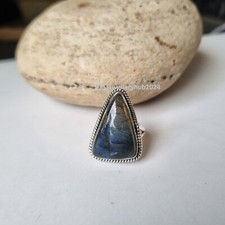 Unique Labradorite Gemstone Ring 925 Sterling Silver Gift For Her Ring PG4819