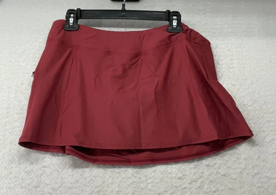 Falda deportiva de natación Sunsets para mujer parte inferior borgoña frente plano talla XL Foto 2 de 4