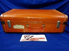 Vintage Brown Hard Body Gateway Luggage Suitcase