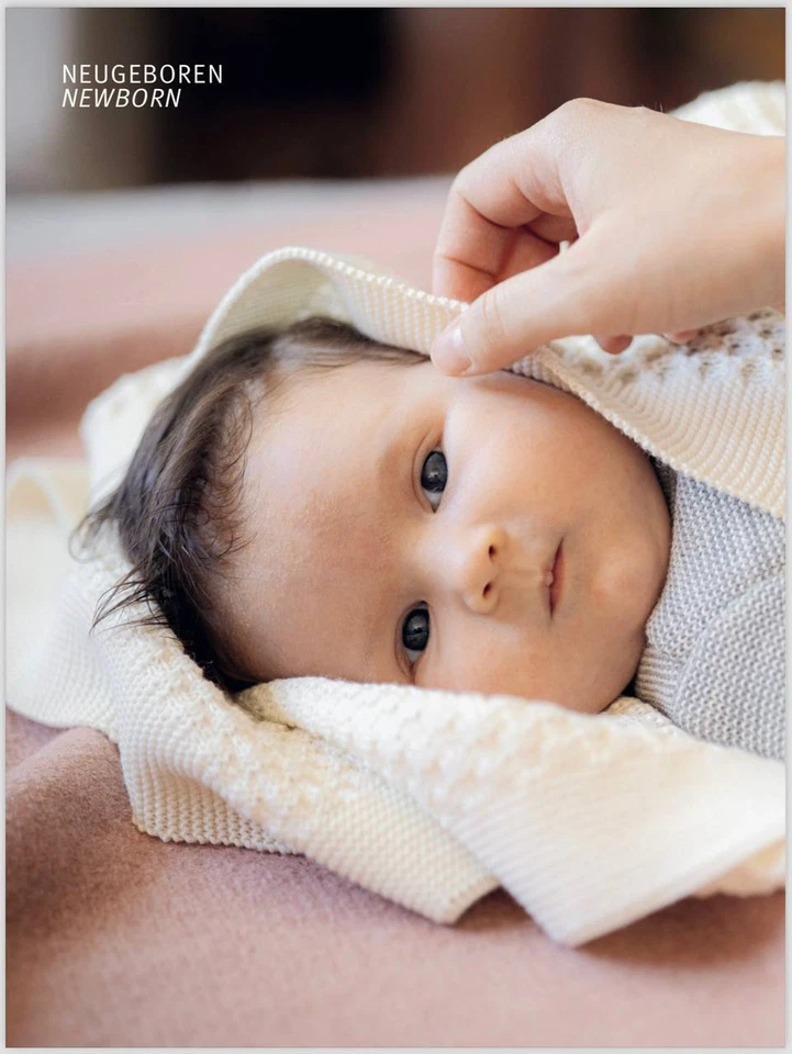 Manta bebé Disana panal 100% lana merino orgánica, 80x100 cm (31,5x39,4 pulgadas) Foto 4 de 4