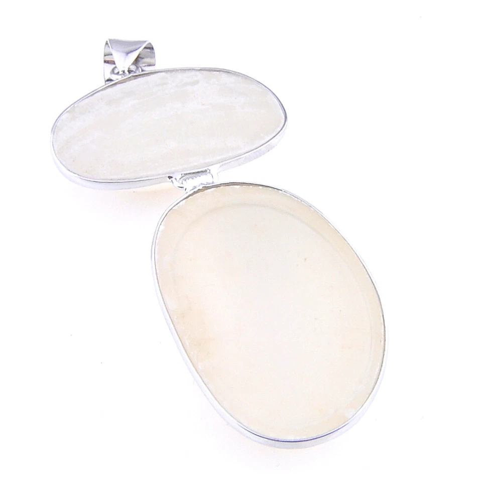 Лучшие ювелирные изделия для мамы королевская раковина белый жемчуг драгоценные камни твердое серебро ожерелье кулон - Изображение 4 из 4