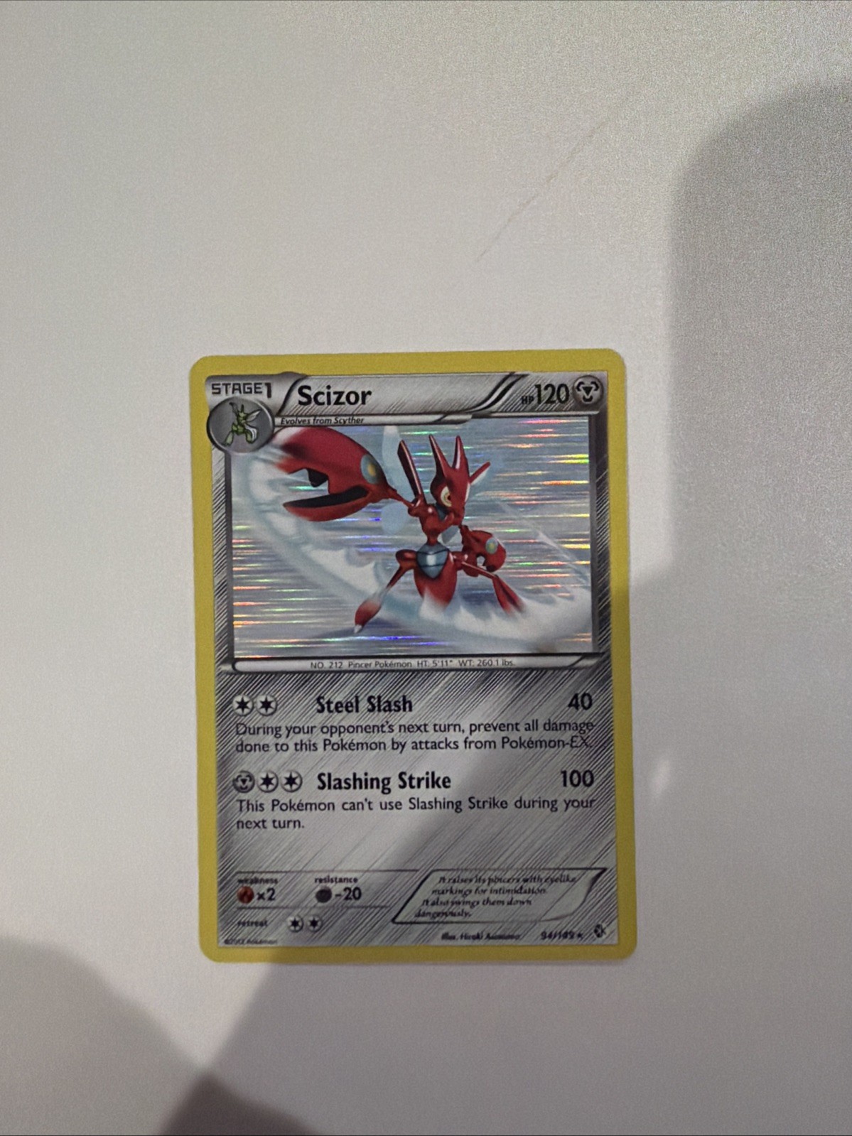 Pokémon Scizor Holo Rare TCG Card Boundaries Crossed 94/149