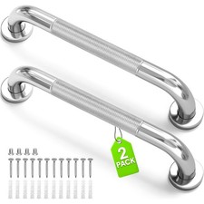 2 X Stainless Steel Grab Bar Bathroom Safety Shower Tub Handle Support 16 Inches