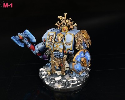 Warhammer 40k Space Wolves Wulfen Dreadnought Shield and Axe M1 painted