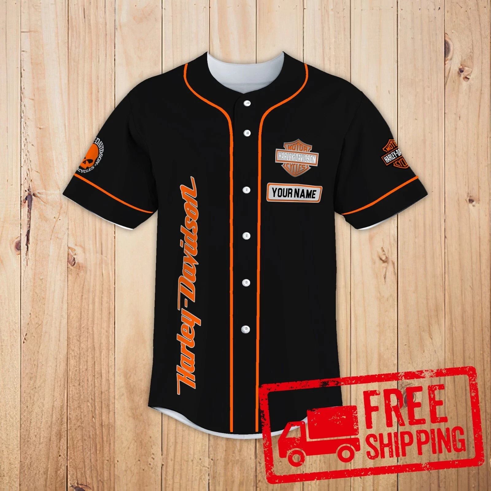Harley Motor Racing Davidson Motorcycle Graphic Baseball Jersey