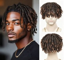 Wig man dreadlock hairpiece dreadlocks entire perm hairpiece street hiphop