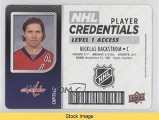 2017-18 MVP NHL Player Credentials Level 1 Access Nicklas Backstrom READ fv4