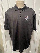 Ryder Cup 2012 Medinah Men  s Adidas Black Golf Shirt Size XL