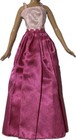Pink Satin Ball Gown Dress for Barbie Size Fashion Dolls Princess Style