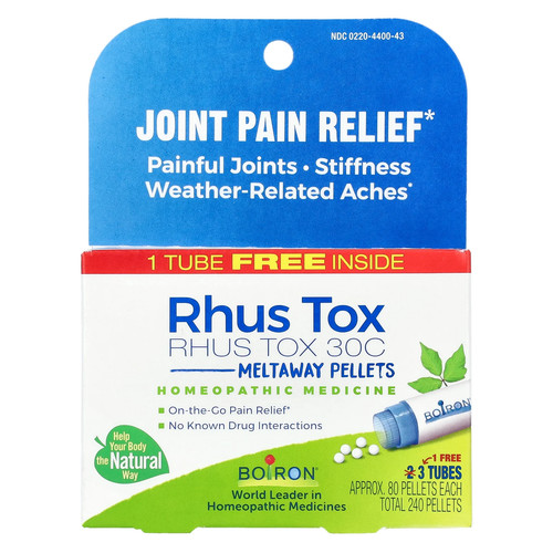 Rhus Tox, 30C, 3 Tubes, 80 Meltaway Pellets Each