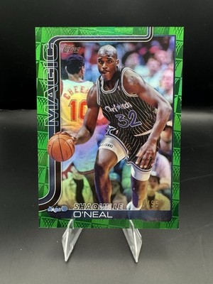 2025 Topps Season Tip Off Green Foil #260 Shaquille O'Neal Magic Shaq SN 80/99