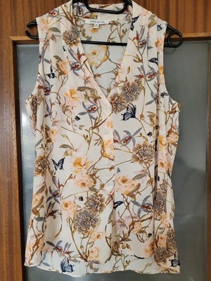 Rose + Olive ++  Bluse Gr M ++ tolles Naturmuster und schöne Farben neuwertig