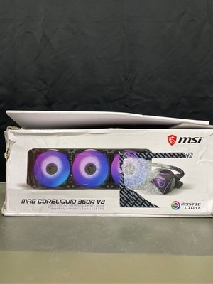 MSI MAG Core Liquid 360R V2 AIO Liquid CPU Cooler, 360mm Radiator, Triple PWM, A