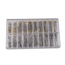 200pcs 1.3mm Diameter Watch Band Strap Spring Bar Lug Type Assortment 10-28mm