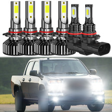 For Gmc Canyon 2004-12 6000k 6x Led Headlight Kit High Low Fog Light Bulbs For Gmc Canyon 2004-12 6000k 6x Led Headlight Kit High Low Fog Light Bulbs