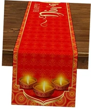  Diwali Table Runner Indian Festival of Lights Party Supply Happy Deepavali 
